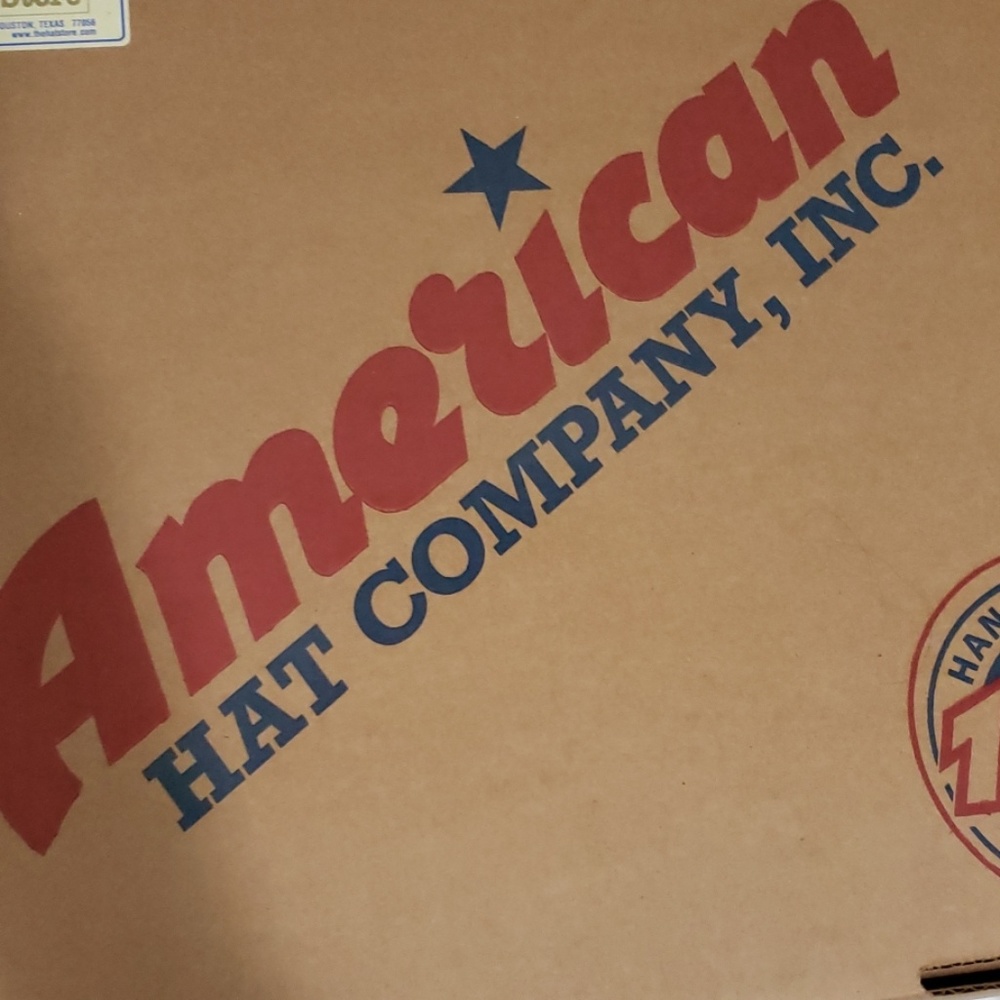 Custom American Hat Co. black cowboy hat size 7